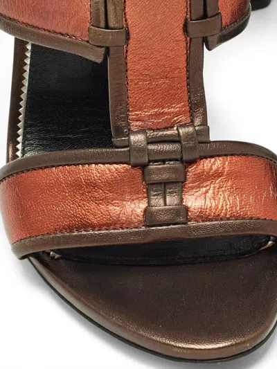 Pre-owned Tom Ford Patchwork Ankle Strap Sandals In Orange