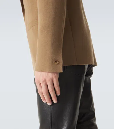 Tom Ford Wool-blend Jacket In Brown