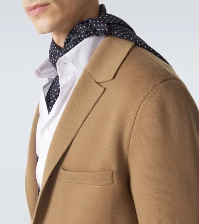 Tom Ford Wool-blend Jacket In Brown