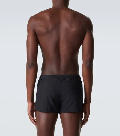 Tom Ford Technical Swim Trunks In Black