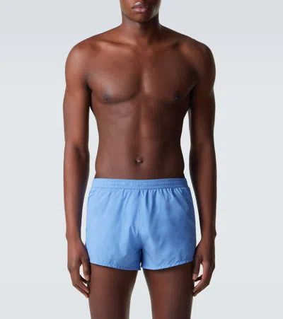 Tom Ford Technical Swim Trunks In Blue