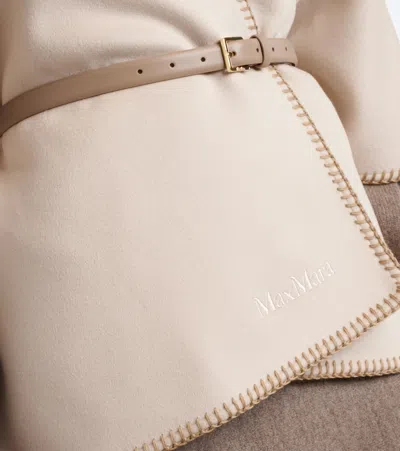 Max Mara Virgin Wool Cape In Brown