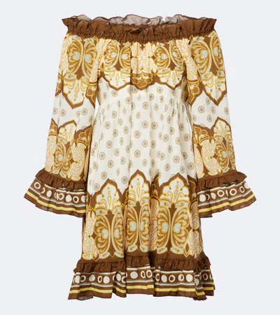 La Doublej Boho Mini Dress In Multi