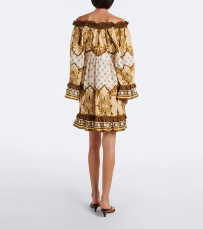 La Doublej Boho Mini Dress In Multi