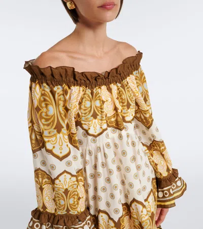 La Doublej Boho Mini Dress In Multi