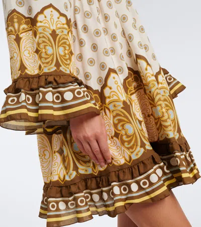 La Doublej Boho Mini Dress In Multi
