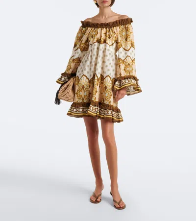 La Doublej Boho Mini Dress In Multi