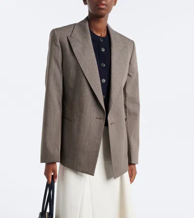 Rohe Single-button Suit Jacket In Brown