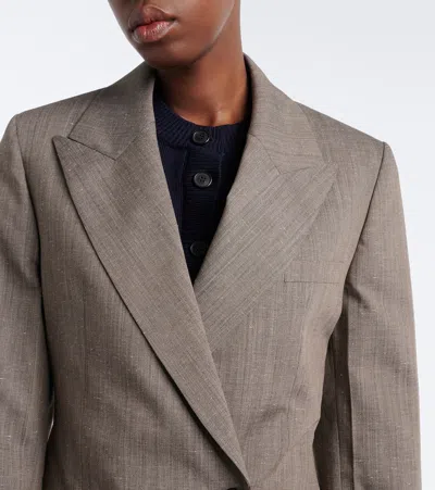 Rohe Single-button Suit Jacket In Brown