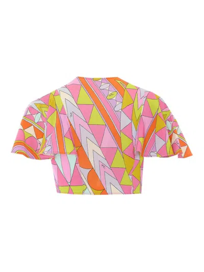 Pucci Multicolor Printed Top In Multi