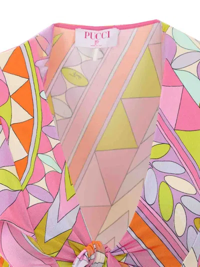 Pucci Multicolor Printed Top In Multi