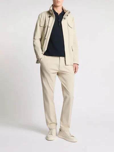 Fay Medium Tan Field Stretch Utility Jacket In Neutral