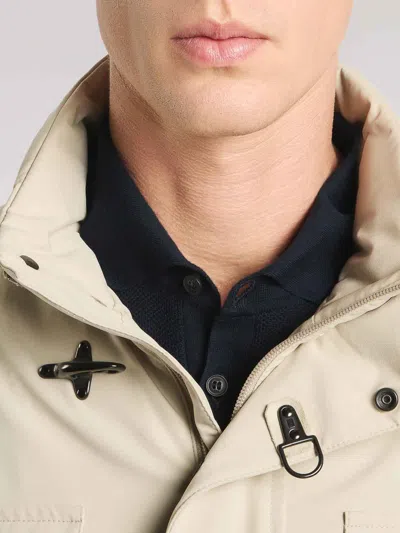 Fay Medium Tan Field Stretch Utility Jacket In Neutral