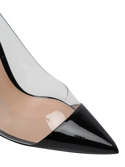 Gianvito Rossi Plexi Pump Patent Leather Transparent Panels In Black