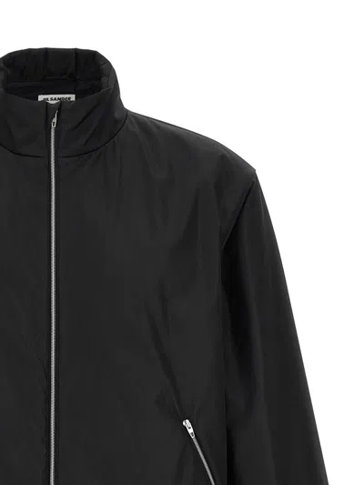 Jil Sander Long-sleeve Down Jacket In Black