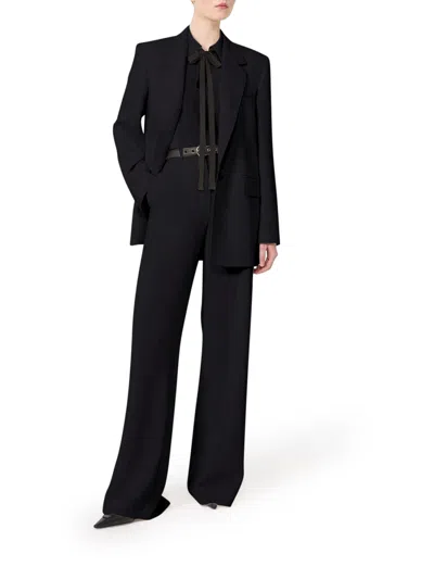 Max Mara Single-breasted Cady Blazer In Black