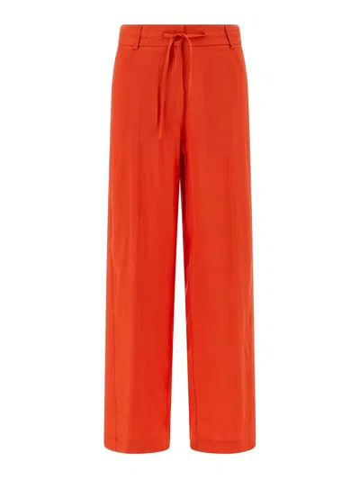 Nude Viscose Pants Tailored Belt Loops Pockets In Animal Print