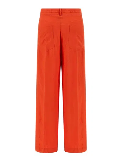 Nude Viscose Pants Tailored Belt Loops Pockets In Animal Print