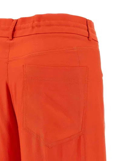 Nude Viscose Pants Tailored Belt Loops Pockets In Animal Print