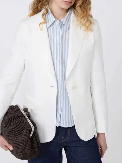 Weekend Max Mara Wkdnalut Single-breasted Blazer In White