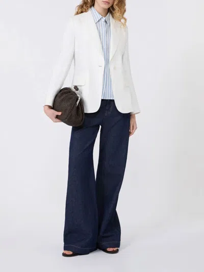 Weekend Max Mara Wkdnalut Single-breasted Blazer In White