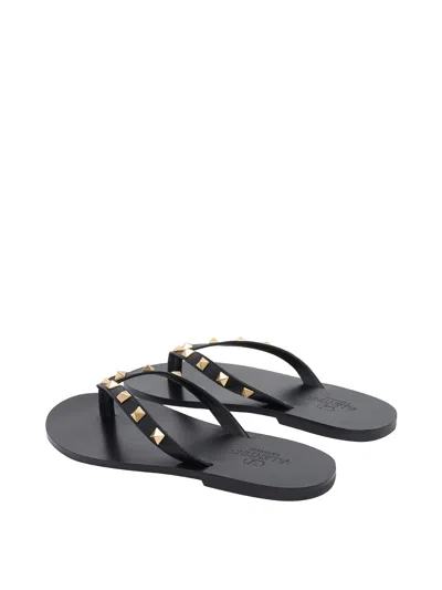 Valentino Garavani Black Cp Leather Sneakers In Black