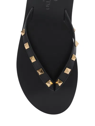 Valentino Garavani Black Cp Leather Sneakers In Black