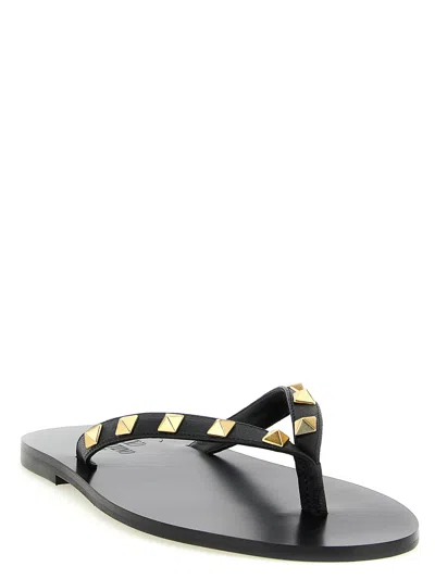 Valentino Garavani Black Cp Leather Sneakers In Multi
