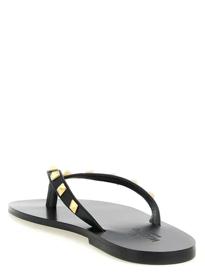 Valentino Garavani Black Cp Leather Sneakers In Multi