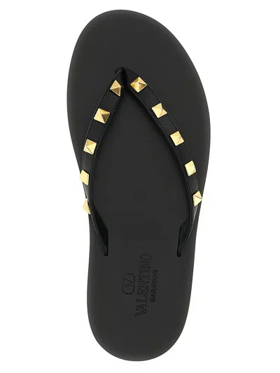 Valentino Garavani Black Cp Leather Sneakers In Multi