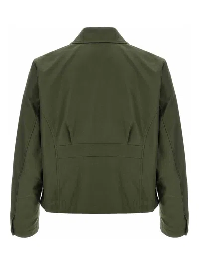 Second / Layer Lucky Station Patch-detail Zip-up Jacket In Green