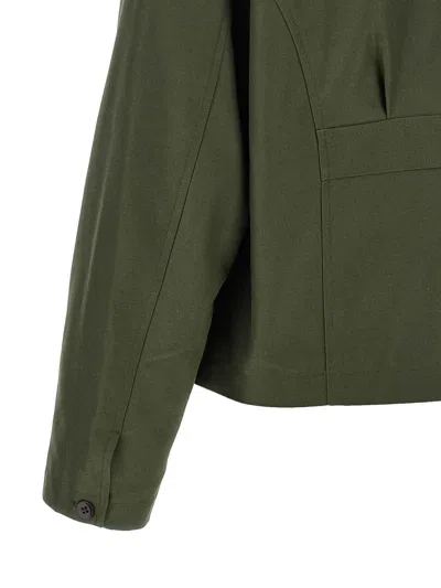 Second / Layer Lucky Station Patch-detail Zip-up Jacket In Green