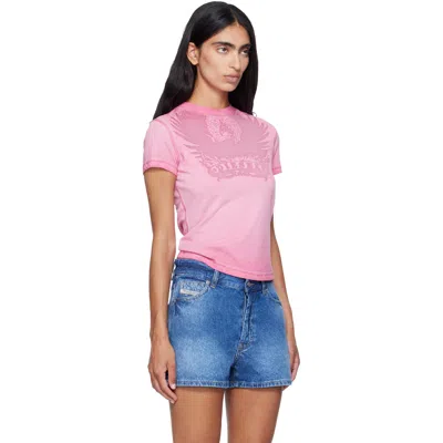 Diesel Pink Dévoré Phoenix T-shirt