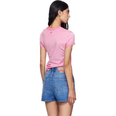 Diesel Pink Dévoré Phoenix T-shirt