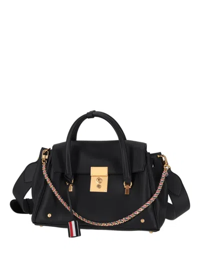 Thom Browne Black Mrs. Thom Medium Satchel In Black