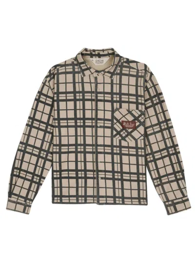 Brain Dead Beige Regular Check Shirt In Beige