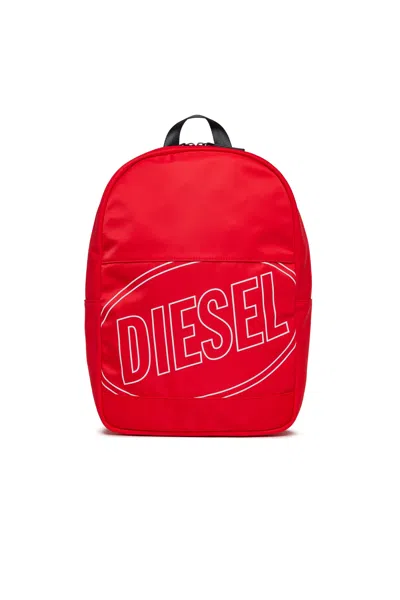 Diesel Logo-print Backpack In Red