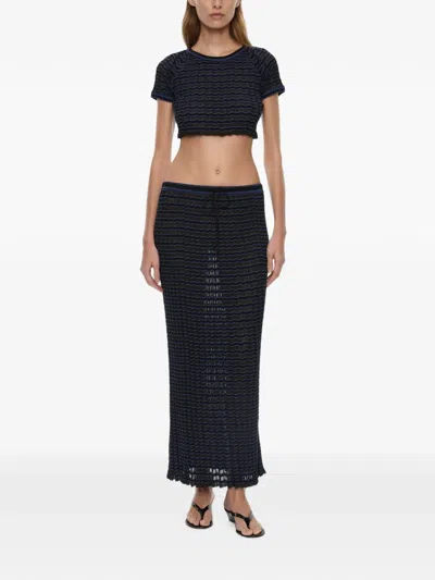 Christopher Esber Verano Striped T-shirt In Black