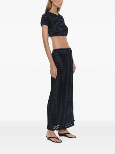 Christopher Esber Verano Striped T-shirt In Black