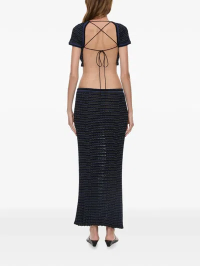 Christopher Esber Verano Striped T-shirt In Black