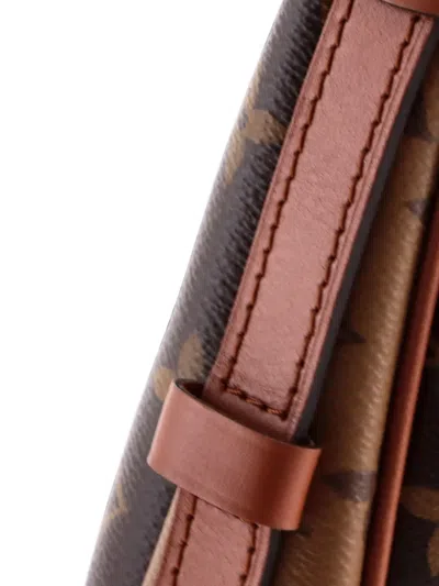 Pre-owned Louis Vuitton Loop Reverse Monogram Canvas Hobo Bag In Brown