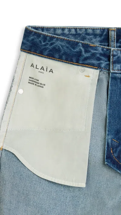 Alaïa Belt Loop Jeans In Blue