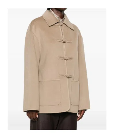 Rohe Collared Coat In Brown