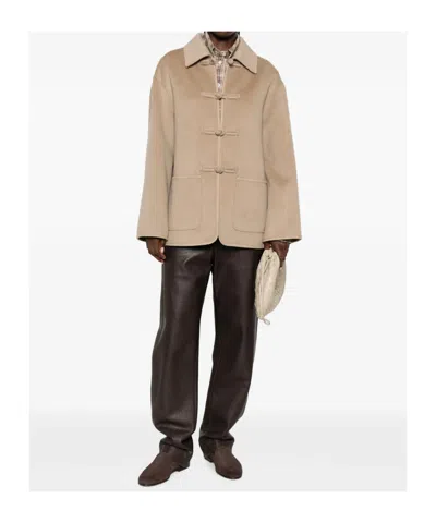 Rohe Collared Coat In Brown