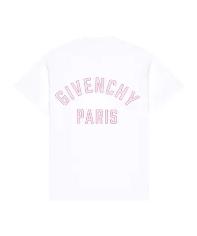 Givenchy Logo-embroidered Boxy-fit T-shirt In White