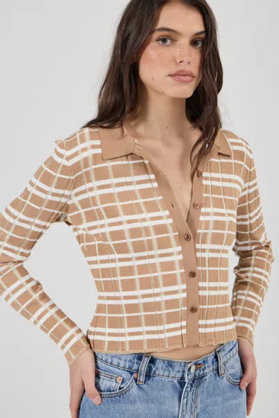 Rolla's Jeans Us Daybreak Knit Top Check In Multi