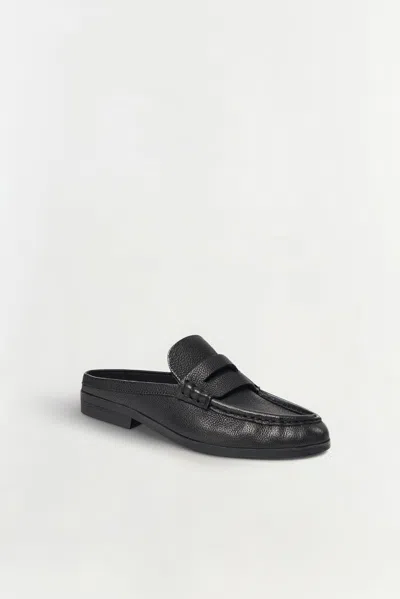 Simkhai Dean Pebbled Leather Mules In Black