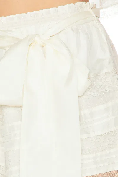 Loveshackfancy Emanuela Shorts In White