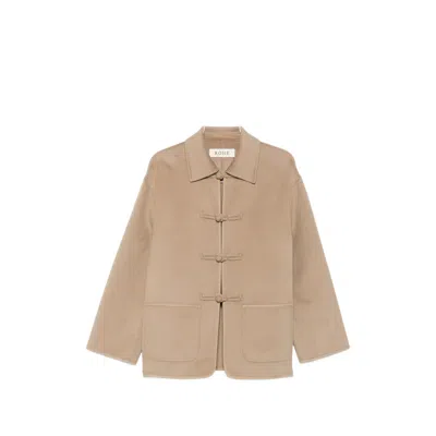 Rohe Toggle-fastening Patch-pocket Jacket In Pink