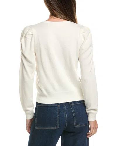 Frame Frankie Ruched Wool-blend Sweater In White